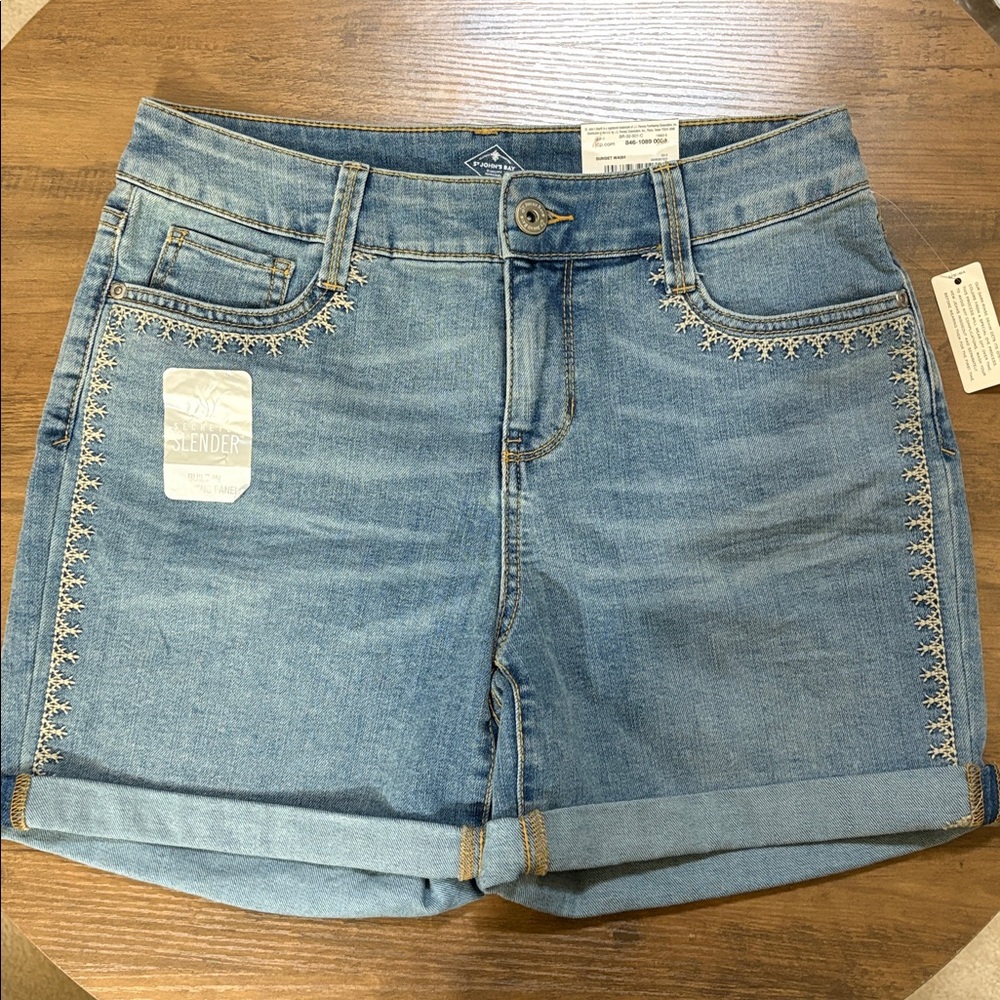 St. John's Bay Mid-Rise Denim Shorts